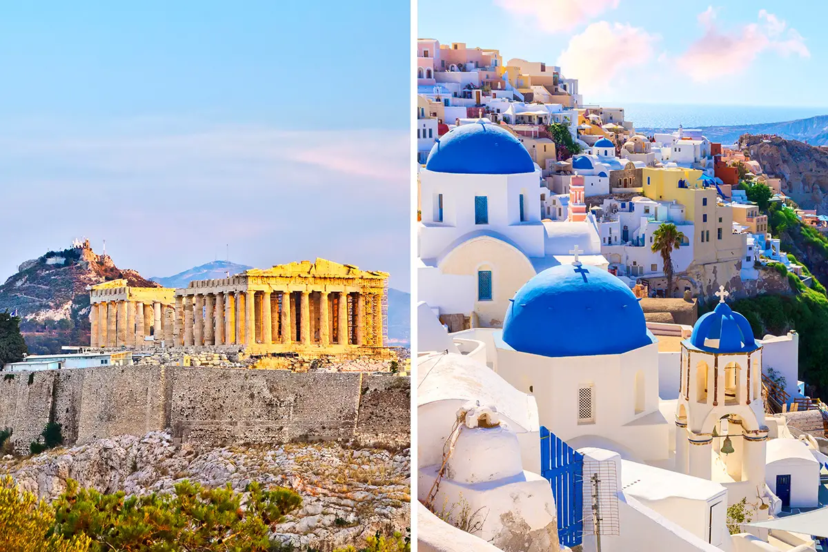 Atenas versus Santorini