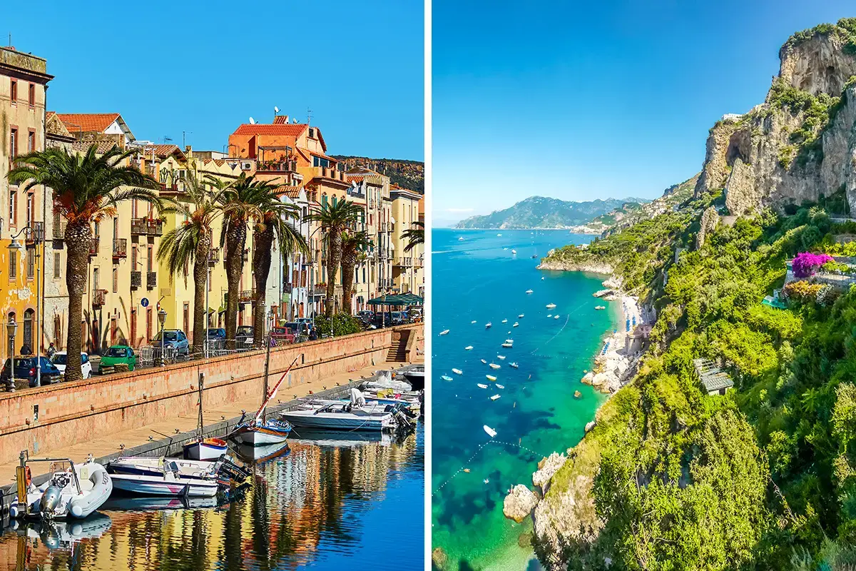 Cerdeña vs. Costa de Amalfi