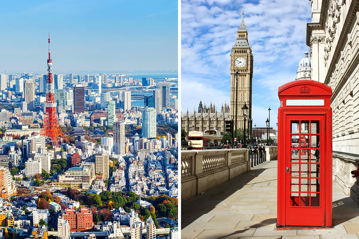 Tokio vs Londres