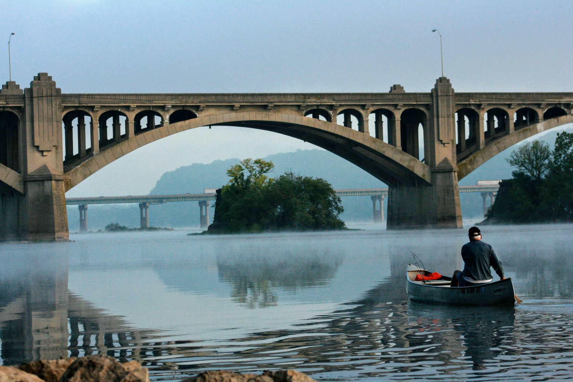 Kayak en el río Susquehanna en Pensilvania