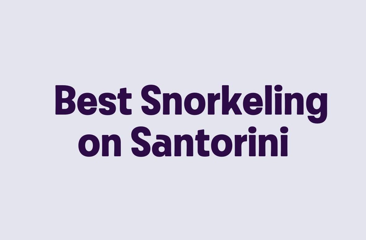 El mejor snorkel en Santorini