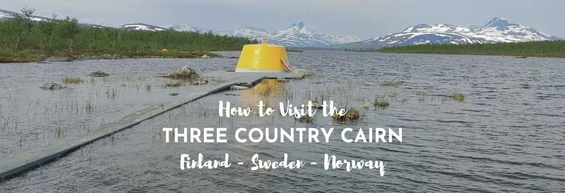 El Mojón de los Tres Países en la frontera entre Suecia, Noruega y Finlandia...